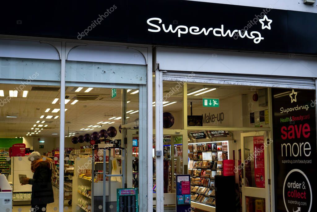 Saffron Walden, Essex, UK - January 01, 2024: Superdrug chemist and pharmacy in Saffron Walden