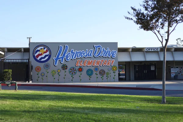 Fullerton, California, USA - November 13th, 2025 The Front of Hermosa Drive Elementary School