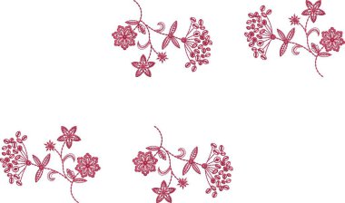 Güzel çiçeklerle nakışlı, pürüzsüz desen. Koyu arkaplanda el yapımı çiçek süsü. Moda ürünleri için nakış. Zarif fayanslı tasarım, baskı kumaşı veya kağıt ve daha fazla Dogar Art emb için en iyisi.