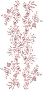 Detaylı yaprak desenleri içeren, hem çok renkli hem de tek renk varyasyonlarda bulunan orijinal çiçek işleme tasarımı. Dijital nakış, moda, tekstil projeleri ve el işi kullanımı için mükemmel. Yüksek kaliteli vektör ve EMB dosyaları ile tasarlandı