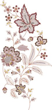 Güzel bir Barok Süslemesi Etnik tarzı sınır tasarımı suluboya, trend, doku, klasik el çizimi, Tropikal DogaR sanatı