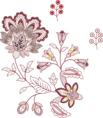 Güzel bir Barok Süslemesi Etnik tarzı sınır tasarımı suluboya, trend, doku, klasik el çizimi, Tropikal DogaR sanatı