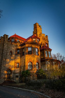 Essex County Kip s Castle Park, NJ - November 9, 2020: Kips Castle New Jersey, USA clipart