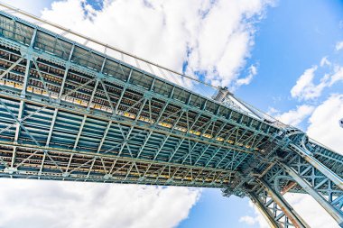 Manhattan Köprüsü Doğu Nehri üzerinde, Manhattan New York Şehri Geniş açılı manzara