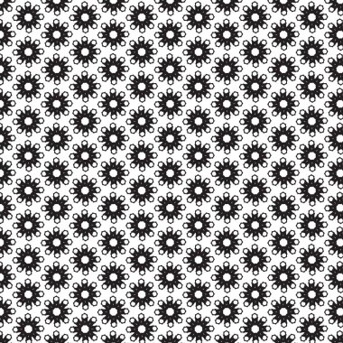 Yüksek kontrastlı, tek renkli bir görüntü, yoğun, tekrarlayan, küçük yıldız patlaması benzeri şekilleri ortaya çıkarır. Küçük dairesel elementlerle birleşerek, karmaşık ve soyut bir geometrik tasarım oluşturur..