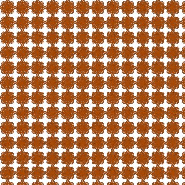 Bu resim yoğun, tekrarlayan küçük, karmaşık, yıldız şekilli elementlerin geometrik desenini gösteriyor. Sıcak kırmızımsı kahverengi renk ve desenli görünüş görsel olarak çekici ve soyut bir yüzey yaratır..