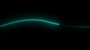 Siyah arkaplanda soyut parlak çizgiler. vektör illüstrasyonu