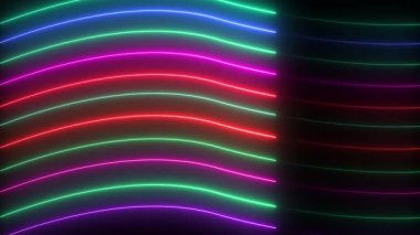 Neon çizgileri arka plan tasarımı. vektör illüstrasyonu