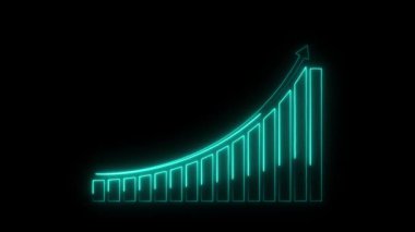 Grafik şeklinde parlayan neon oklar.