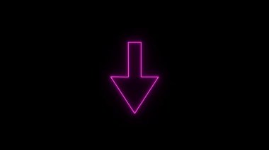 Ok simgesi. neon işareti