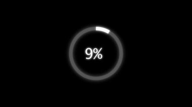 Ekranda beyaz daire olan çubuk yükleniyor, 3d