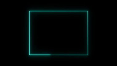 neon ışığı parlayan çerçeve
