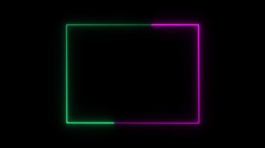 Duvardaki neon çerçeve