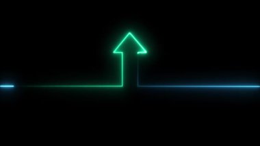 Siyah arkaplan üzerinde karanlık bir alanda bir neon okunun 3 boyutlu görüntülenmesi.