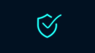 İşaretleme simgesi olan kalkan, neon simgesi.