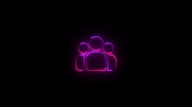 Siyah arka planda parlayan kalp ve ellerin simgesi. vektör.