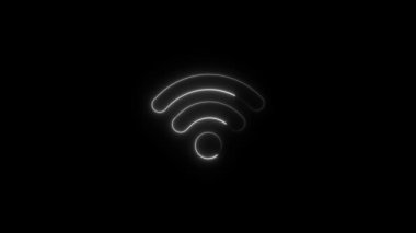 Neon ışıkta wifi sembolü