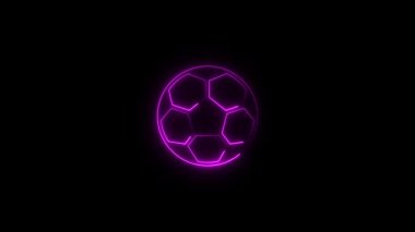 Parlayan neon hattı Paskalya yumurtası simgesi siyah arka planda izole edildi. Mutlu Paskalyalar. Renkli taslak konsepti. Vektör