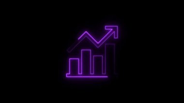 Neon biçim simgesinde grafik grafiği
