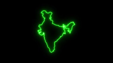 Hindistan haritası. 3 d