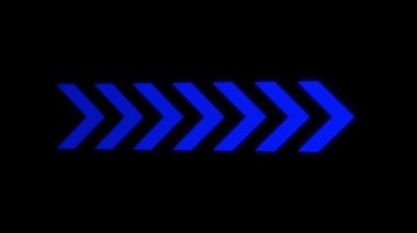 Siyah arkaplanda neon ok işareti