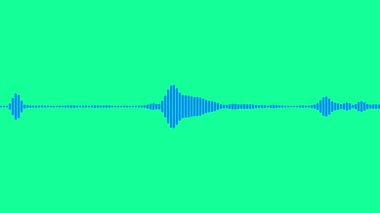 Mavi arkaplanda ses dalgaları.