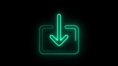 Yeşil arkaplanı olan neon parmak izi