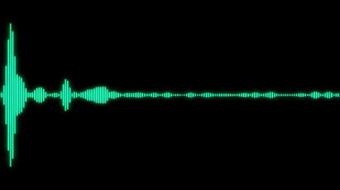 yeşil arkaplan ile ses dalgaları