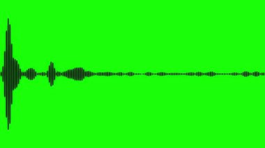 Siyah üzerinde soyut yeşil ses dalgası