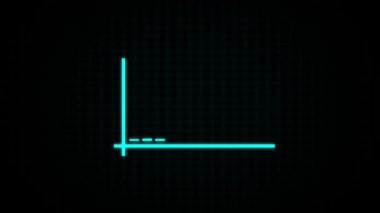 Grafik vektörü simgesi parlıyor. Grafik çizelgesi simgesi. Web ve iş tasarımı için grafik simgesi