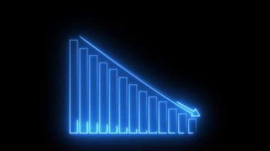 3 boyutlu mavi neon çizgiler hologram.