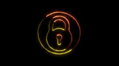 Neon simgesi. 3d oluşturma