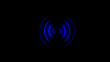 Siyah arka planda soyut teknoloji çemberleri. vektör illüstrasyonu.