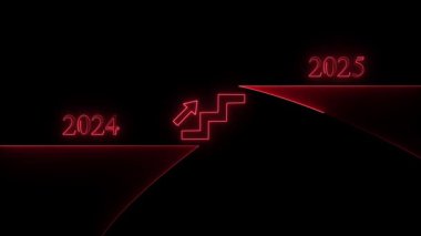 Siyah üzerine yılın kırmızı ok işaretleri