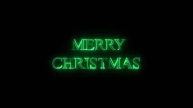 Mutlu Noeller. Yeşil Noel arkaplanlı mutlu yeni yıl metinleri, 3 boyutlu resimleme.