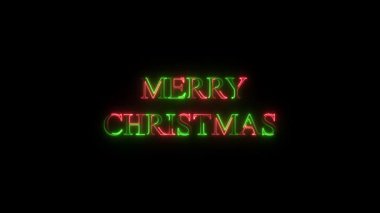 Siyah arka planda 3D noel sözcükleri oluşturuluyor