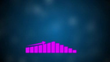 Siyah arkaplandaki bir grafiğin 3 boyutlu resmi