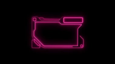 Parlayan neon çizgi dosya dizini simgesi siyah arkaplanda izole edildi. dosya klasörü belgesi. Muhasebe yönetimi. Renkli taslak konsepti. vektör.