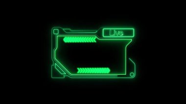 Parlayan neon çizgi dizin simgesi siyah arkaplanda izole edildi. Renkli taslak konsepti. vektör illüstrasyonu
