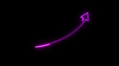 parlayan neon ok işareti