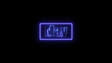 3d mavi neon alfabe harfi t