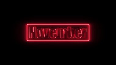 Siyah arkaplanda neon biçiminde aralık sözcüğü.