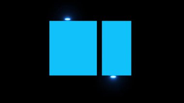 Mavi ve beyaz alfabe harflerinin vektör illüstrasyonu i