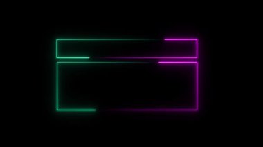 Uzayda parlayan neon çizgiler