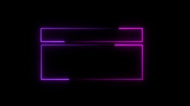 Siyah üzerine boş dikdörtgen çerçeveler