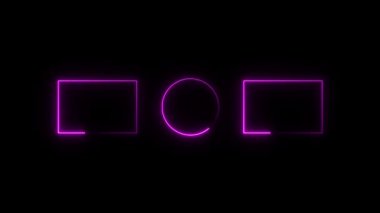 Şehrin parıldayan neon ışıklarının 3 boyutlu görüntüsü