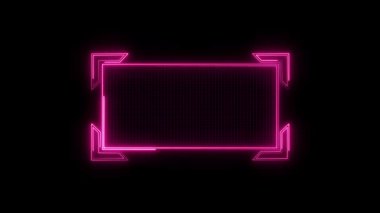 Siyah bir arkaplanda boş bir dikdörtgen çerçevenin 3 boyutlu görüntülenmesi. yüksek kalite 4 d illüstrasyon.