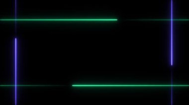 yeşil neon çizgileri arkaplan vektör çizimi tasarımı