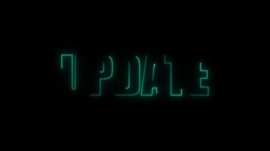 Koyu arkaplanda neon işareti.