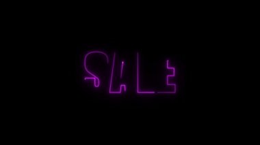 Satış işareti. Satılık neon tabela. 3 Boyutlu Hazırlama.